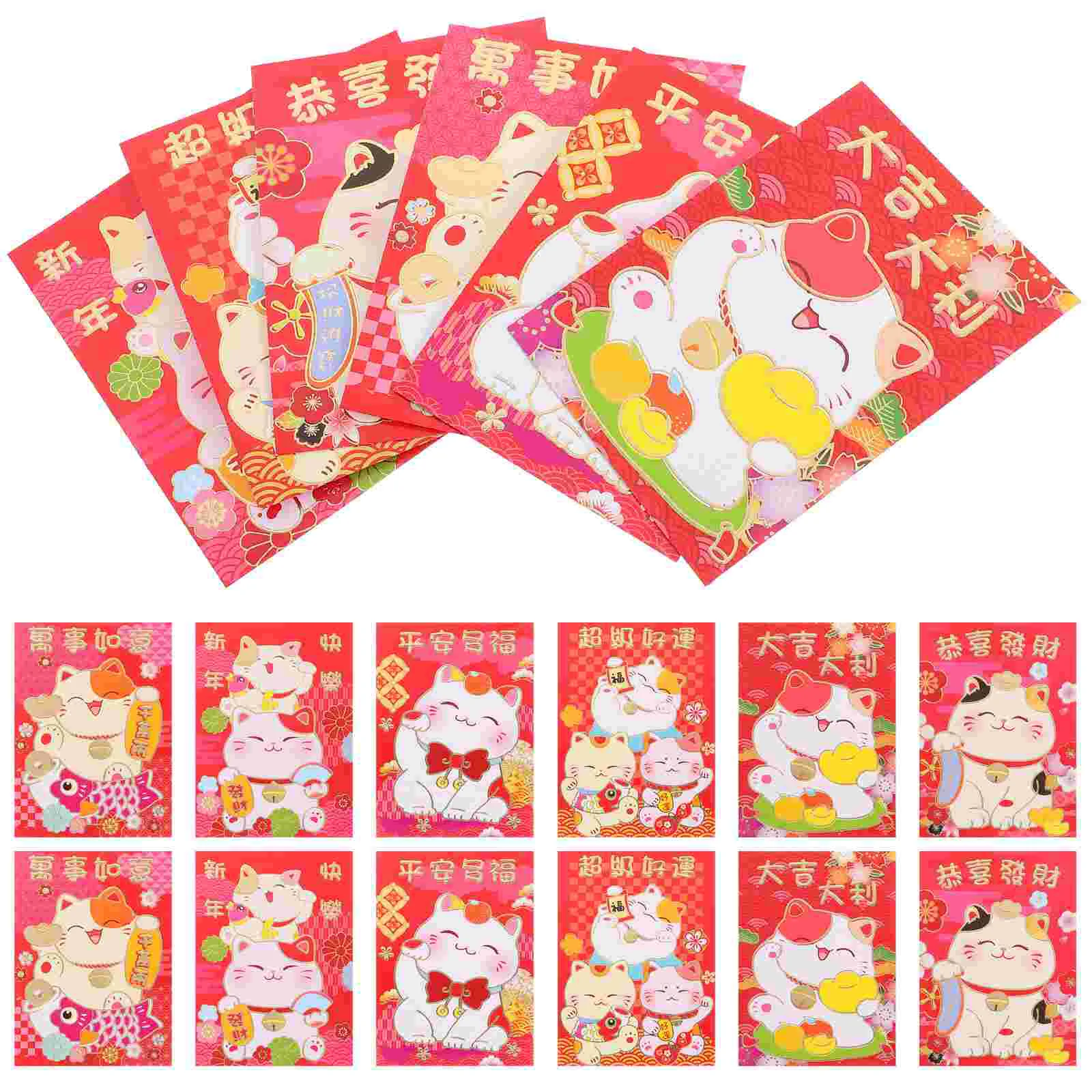 36 Pcs Year of The Snake Red Envelope Money Envelopes Spring Festival Present Lucky Paper Packets for New