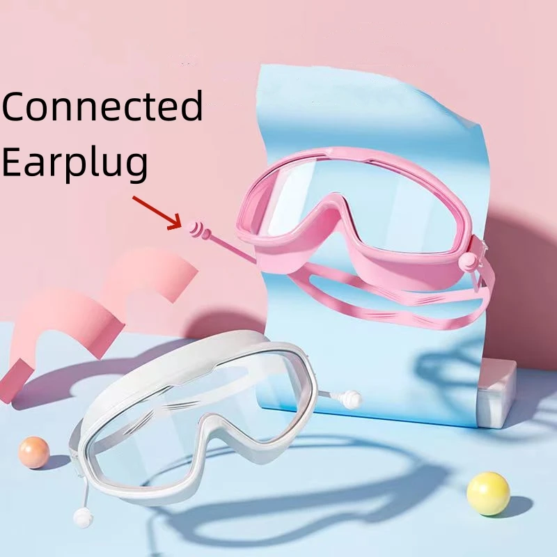 نظارات السباحة إطار كبير نظارات السباحة إطار كبير HD عرض واسع مكافحة الضباب الأشعة فوق البنفسجية حماية نظارات السباحة للبالغين لا تسرب