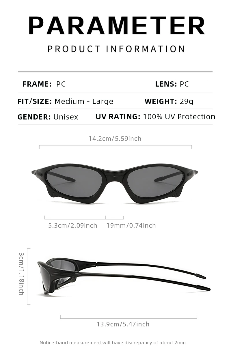 Leichte Sport-Polarisations-Sonnenbrille für Männer und Frauen, Modische Kleine Sportbrille für Outdoor-Aktivitäten wie Radfahren, Laufen, Angeln, Wandern – Detail 12