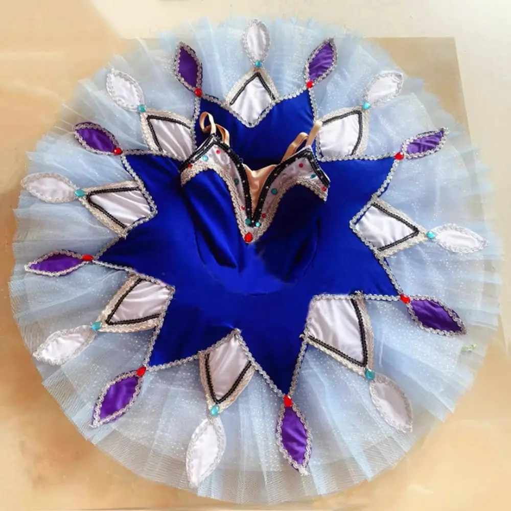 

Blue Les Millions d'Arléquin Ballet Tutu Costumes Harlequinade Dress, Blue Bird Balet Skirt For Children