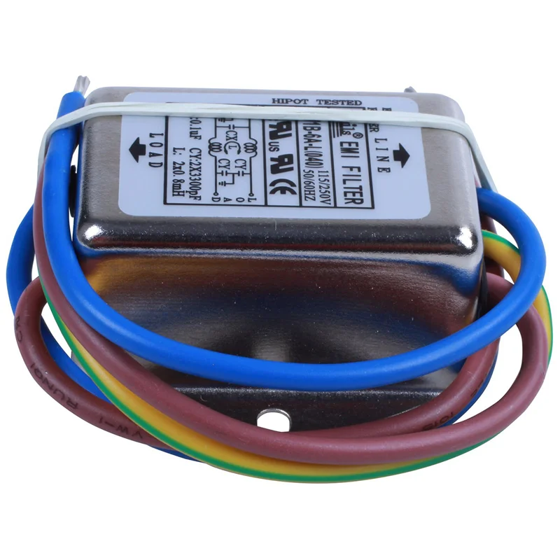 N95R 5X AC 115 V / 250 V 6 A EMI 個別相ノイズフィルター