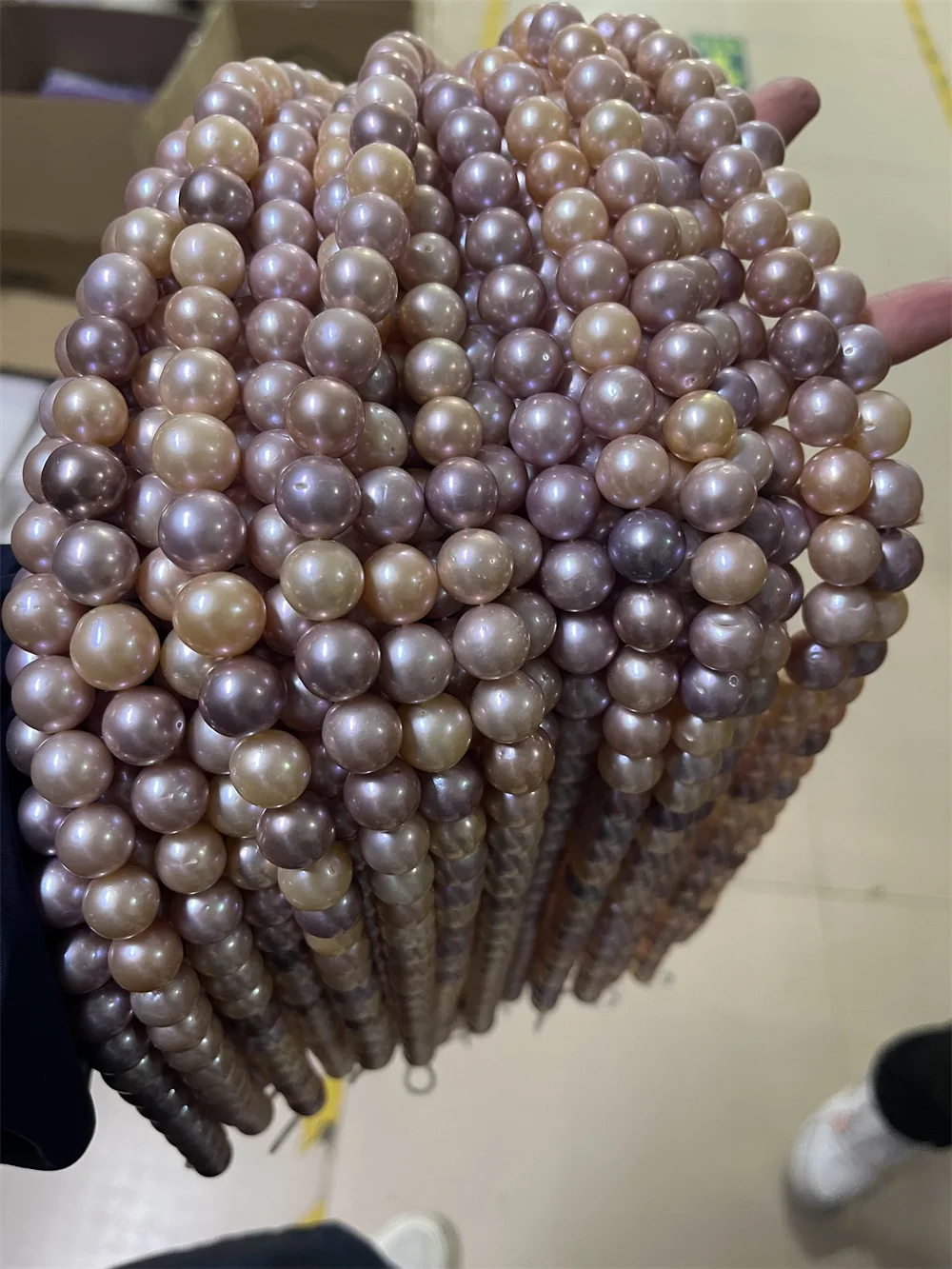 

Новый продукт оптовая цена AAA11-14 мм натуральное ожерелье из круглых бусин Nanhai 18 дюймов/925 с