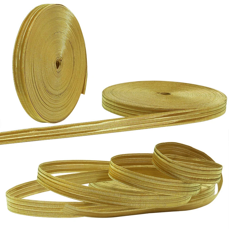اللون # 1 شريط سلك نحاسي ذهبي معدني ملابس رسمية وحواف عسكرية، زي جديلة حزام معطف فاخر