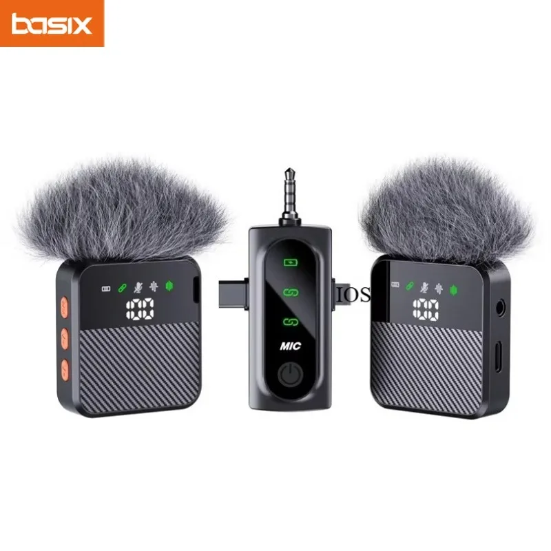 Wireless Lavalier Microphone for iPhone USB C Android Mini L
