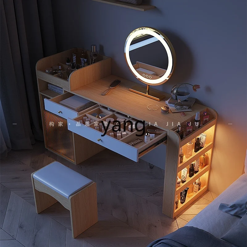 XYY retractable dresser small apartment Internet celebrity makeup table storage storage cabinet integrated