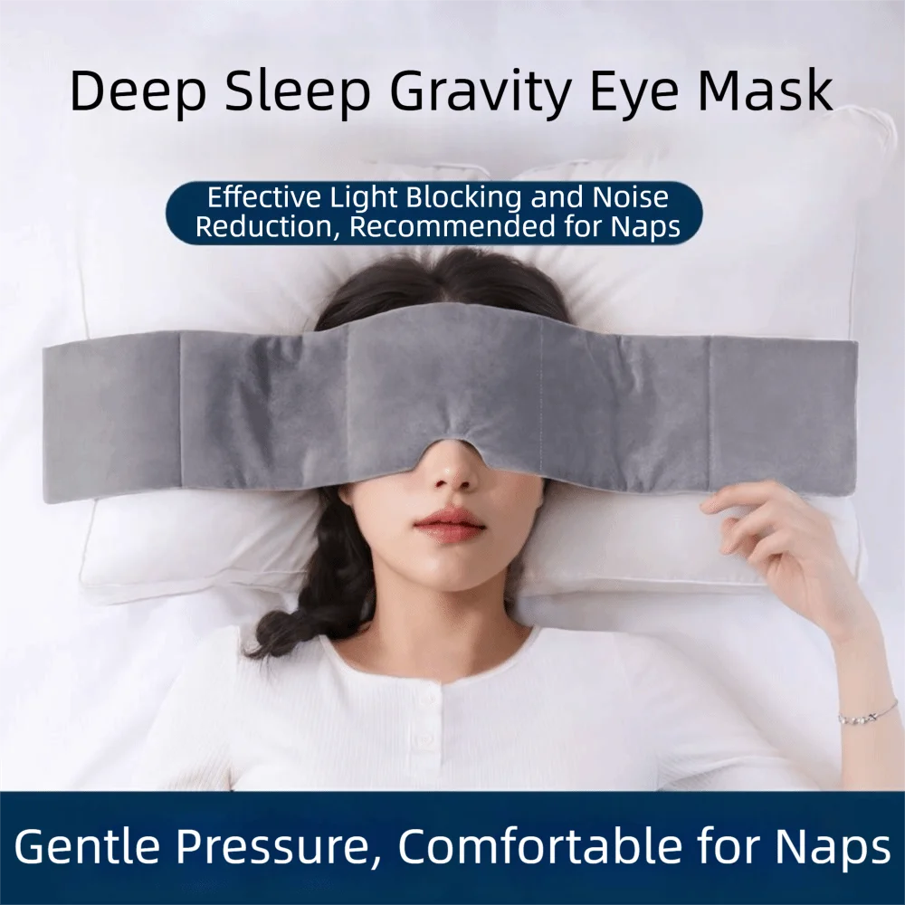 

Polyester Gravity Eye Mask Adjustable Gravity Soft Cooling Weighted Eye Mask Blackout Design Gravity Ball Sleeping Mask