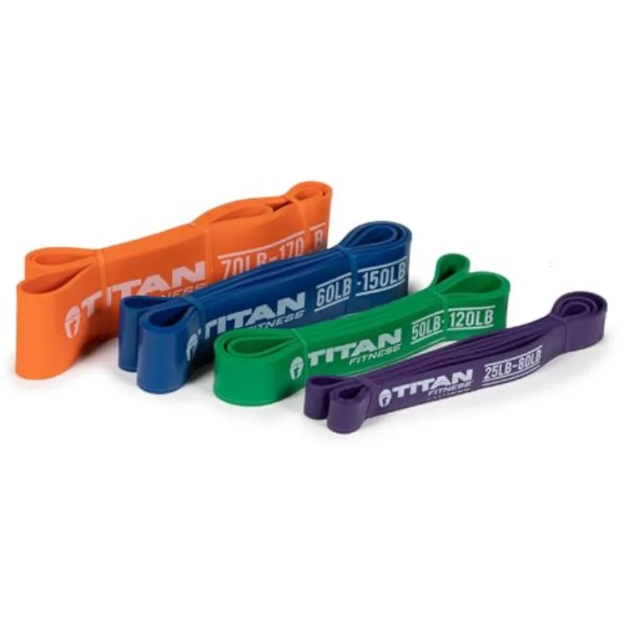 

Titan Fitness 41 Heavy Multi-Pack Latex Bands Pull-Up Bands Resistance Band Set for Workouts Fitness and Strength Training