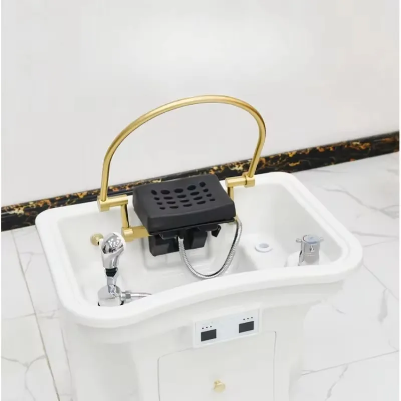 Newest Mobile Minimalistic Shampoo Chais Hairdressing Water Circulation Shampoo Chairs Beauty Head Spa Chuveiro Furniture