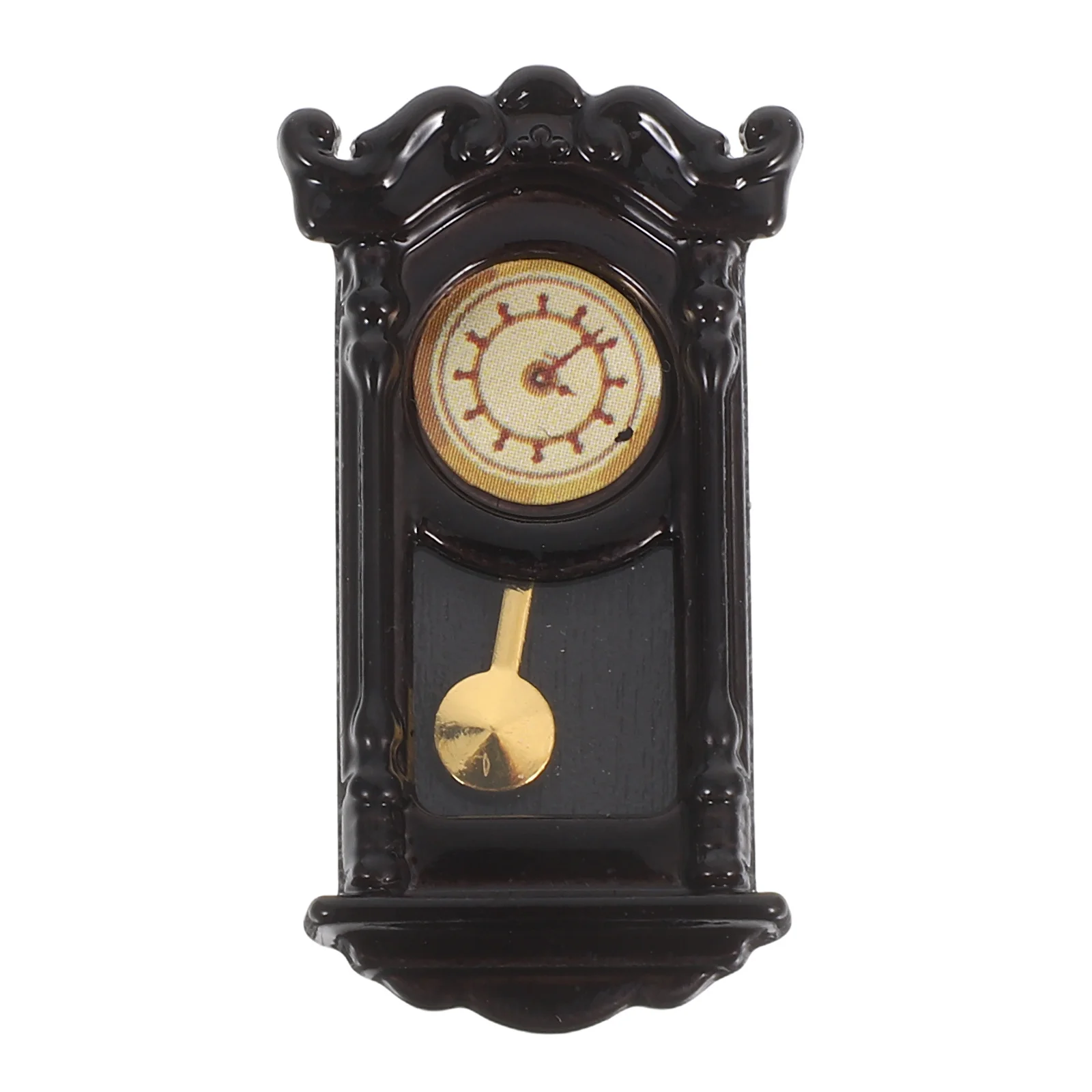 

Miniature Vintage Roman Clock Tiny Pendulum Retro Simulation Hanging Wall Clock Mini House Living Room Decoration