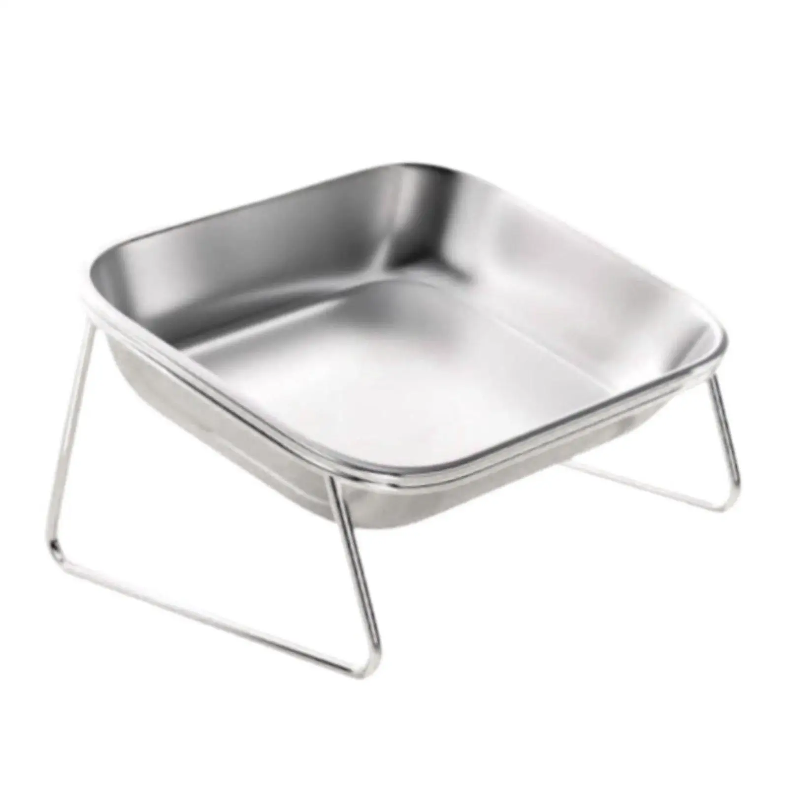 

Elevated Cat Bowl Snack Container Multipurpose with Stable Stand Cats Sturdy Little Dogs Puppy Cat Food Bowl Stainless Steel