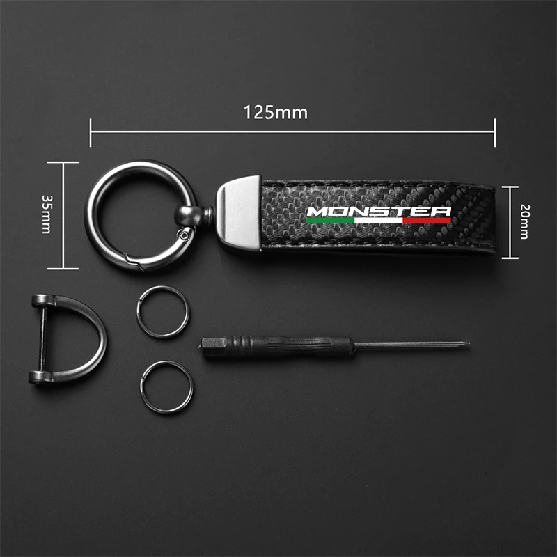 오토바이 고급 가죽 오토바이 키 체인 홀더 키 링 Ducati Monster ST2 M 400 600 620 750 919 액세서리