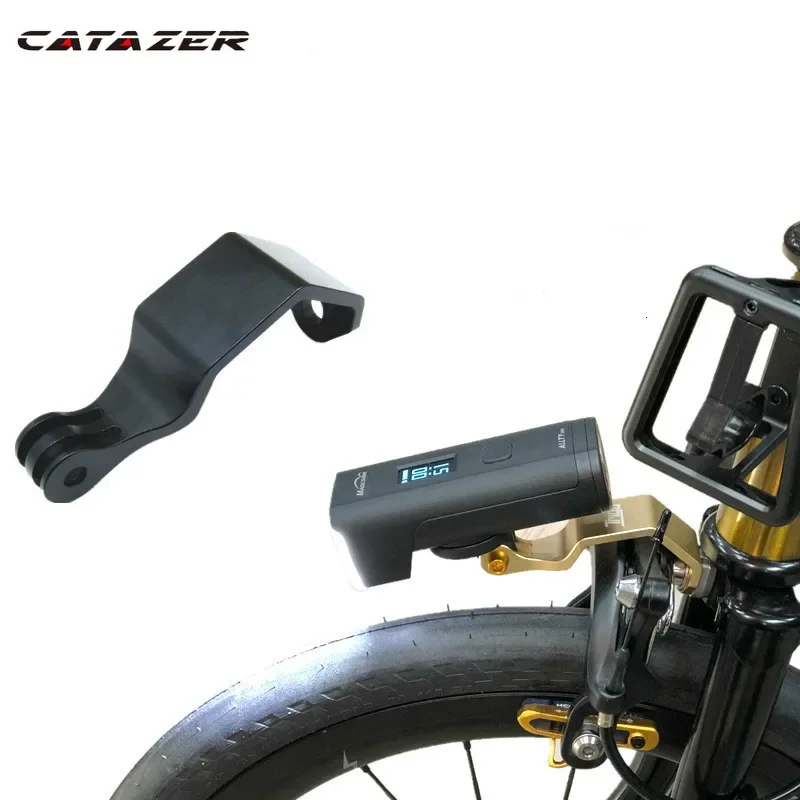 Refit CNC Gopro Holder Bike Light  Bracket Cat Eye Lamp Holder Front Lamp Stand for Brompton Floading Bike