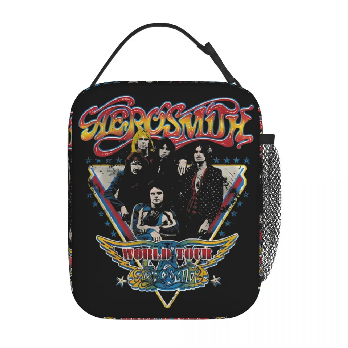 

Aerosmith Metal Rock Band Accessories Insulated Lunch Bag For Travel Storage Food Boxes Portable Cooler Thermal Lunch Box