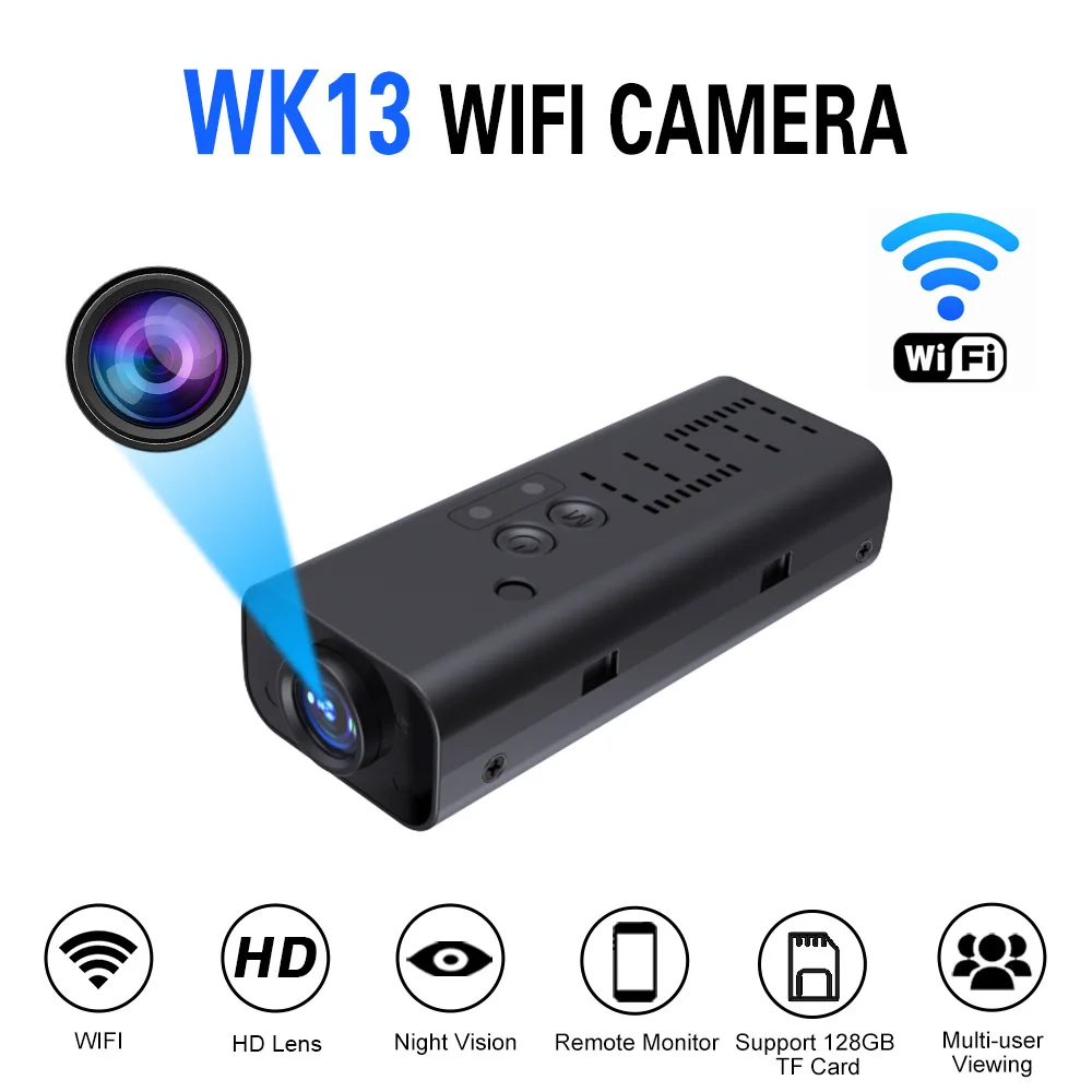 WK13 HD Mini Camera WiFi Smart Home Security Surveillance Small Camcorder Webcam Remote View Night Vision Invisible Espia Cam