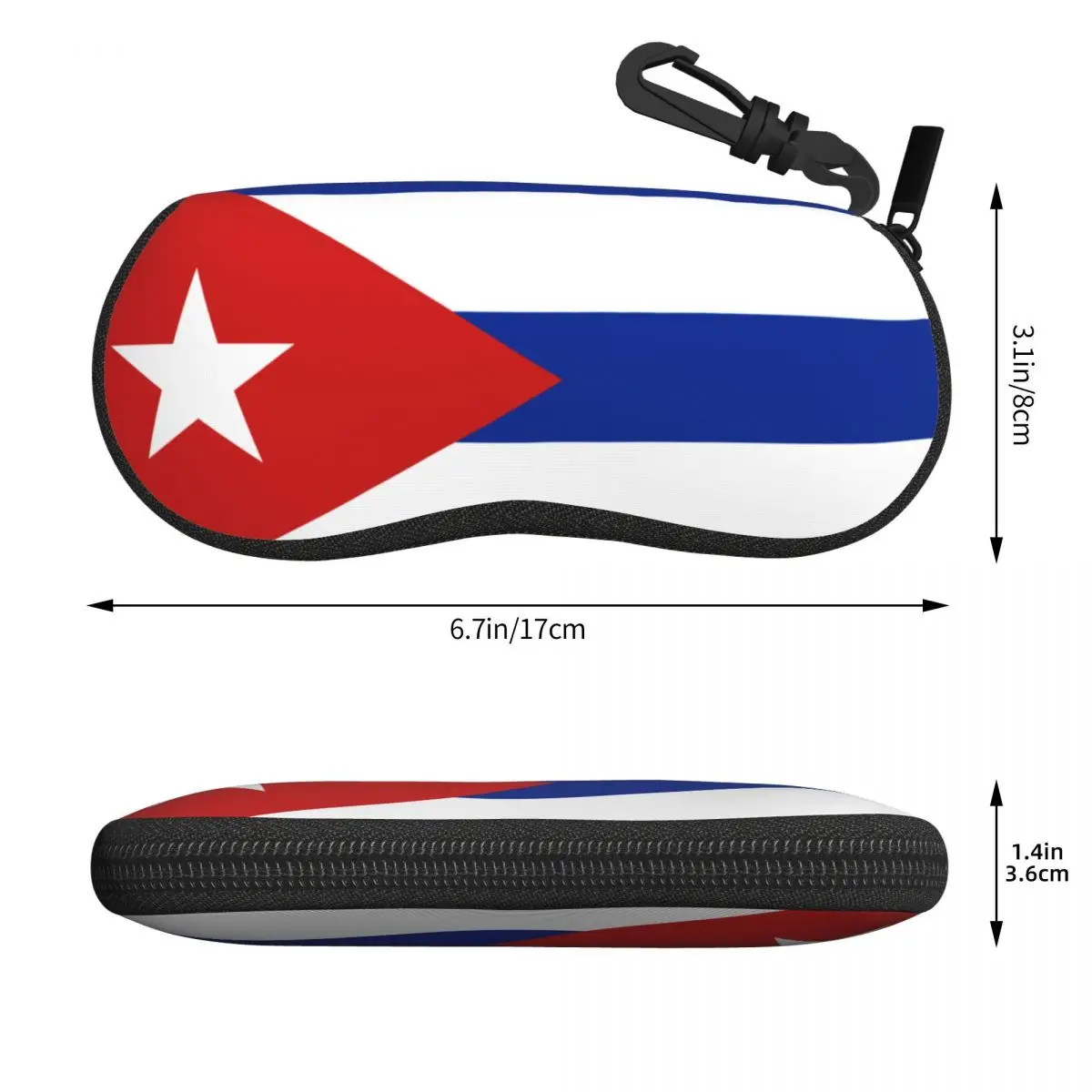 Custom Flag Of Cuba Glasses Case Fashion Shell Eyeglasses Case Sunglasses Box