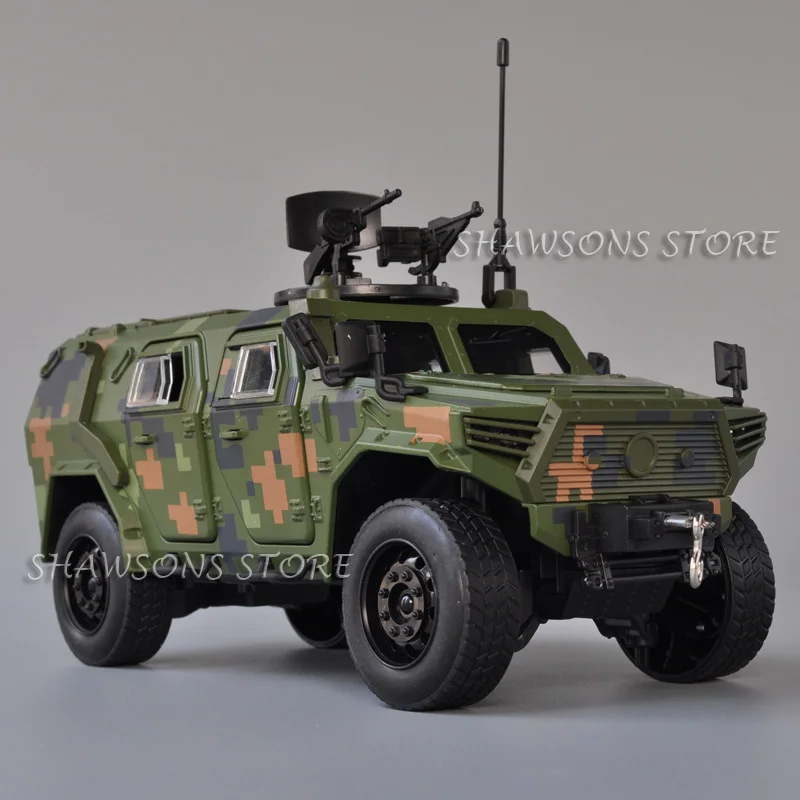 

1:24 масштаб, литая под давлением модель автомобиля, игрушечный китайский воин, военный тактический автомобиль, миниатюрная копия, откатный звук и свет