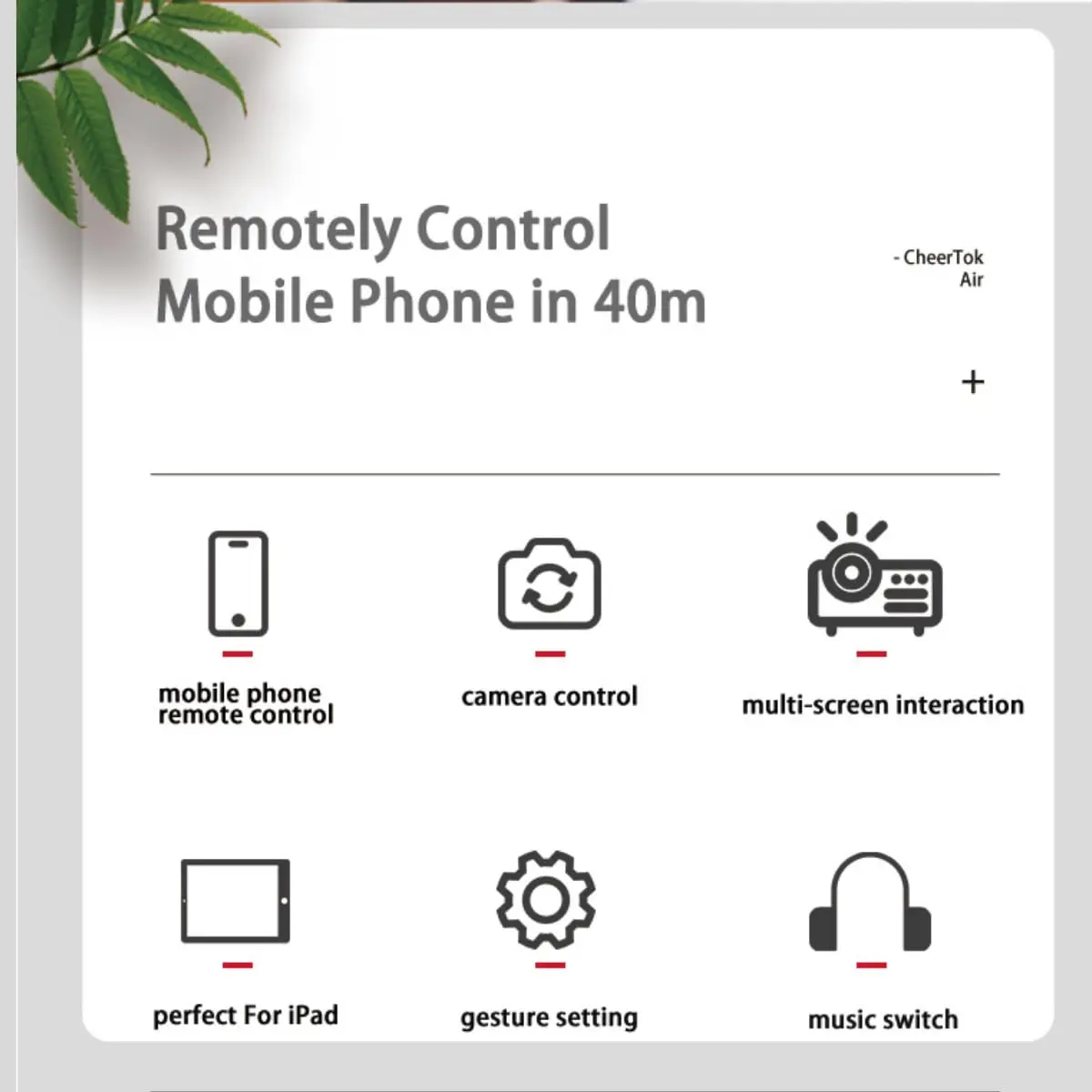 CheerTok Air Singularity Mobile Phone Remote Control Air Mouse Bluetooth Wireless Multifunction Touch Pad CHP03 For Android iOS