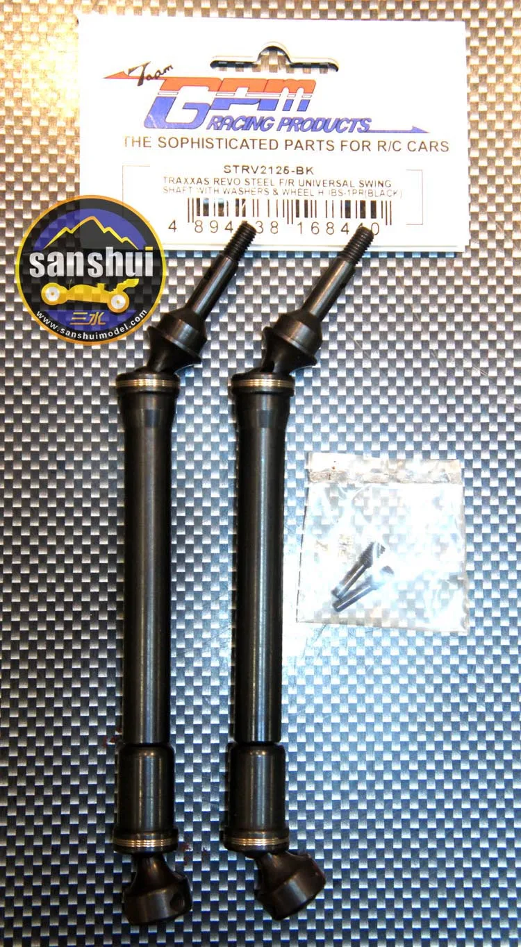 GPM Full Metal Steel CVD Drive Shaft Universal Joint Axle Upgrade Parts for Traxxas E-MAXX Summit Big S Big E RC Monster Truck