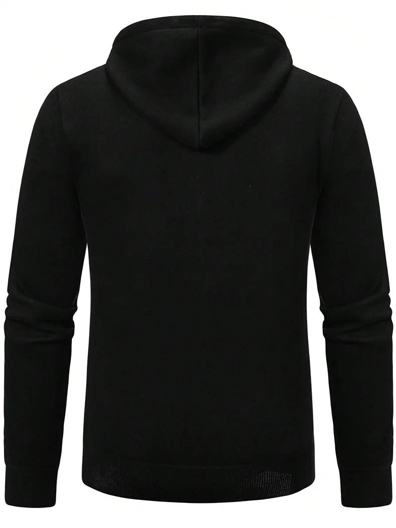 Große Größe Herren Casual Full Zip Pullover Strickjacke mit Taschen winddicht Herbst Winter männliche Kleidung – Detail 5