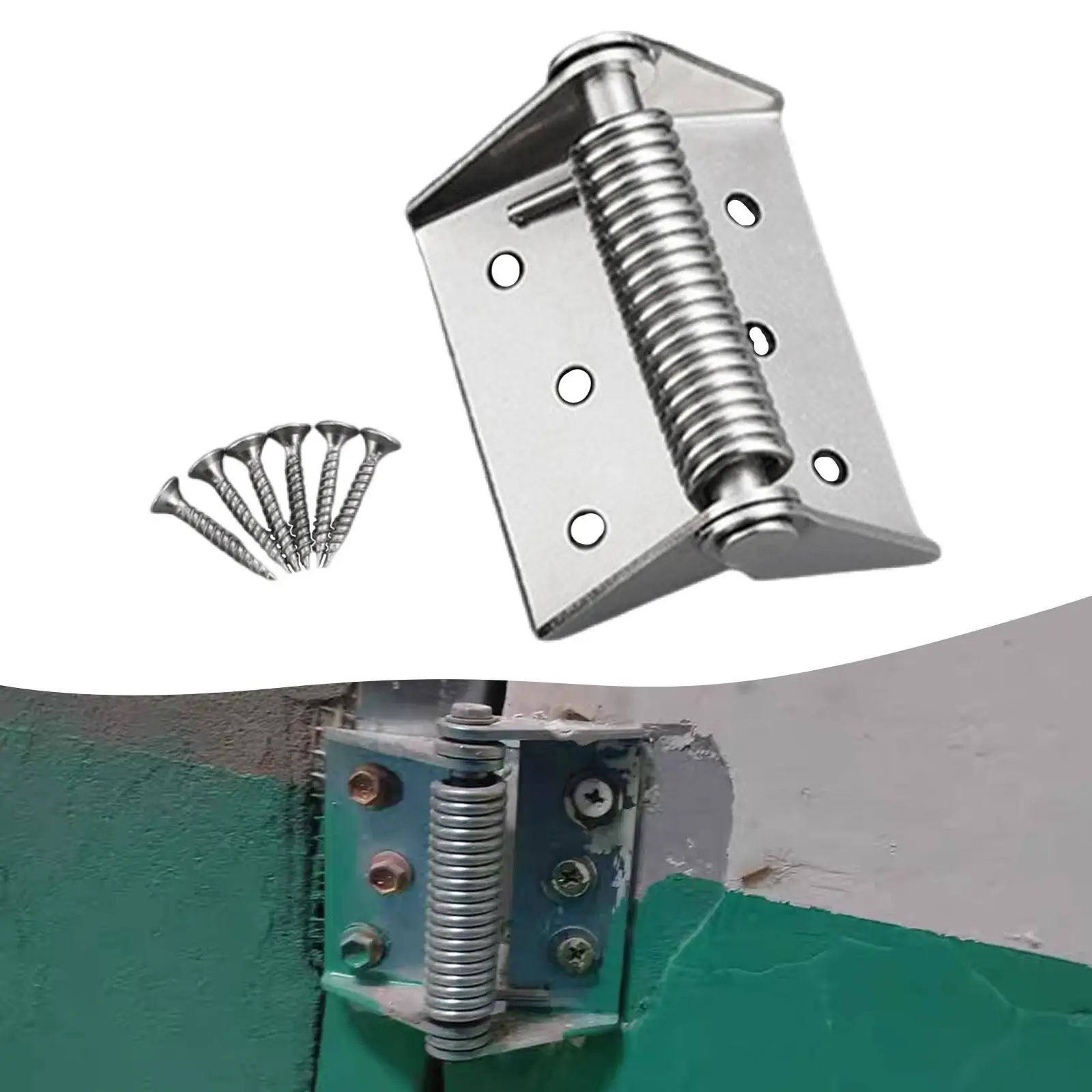 Self Closing Spring Door Hinge High Performance Heavy Duty Steel Hardware Automatic Closer for Cabinets Back Door