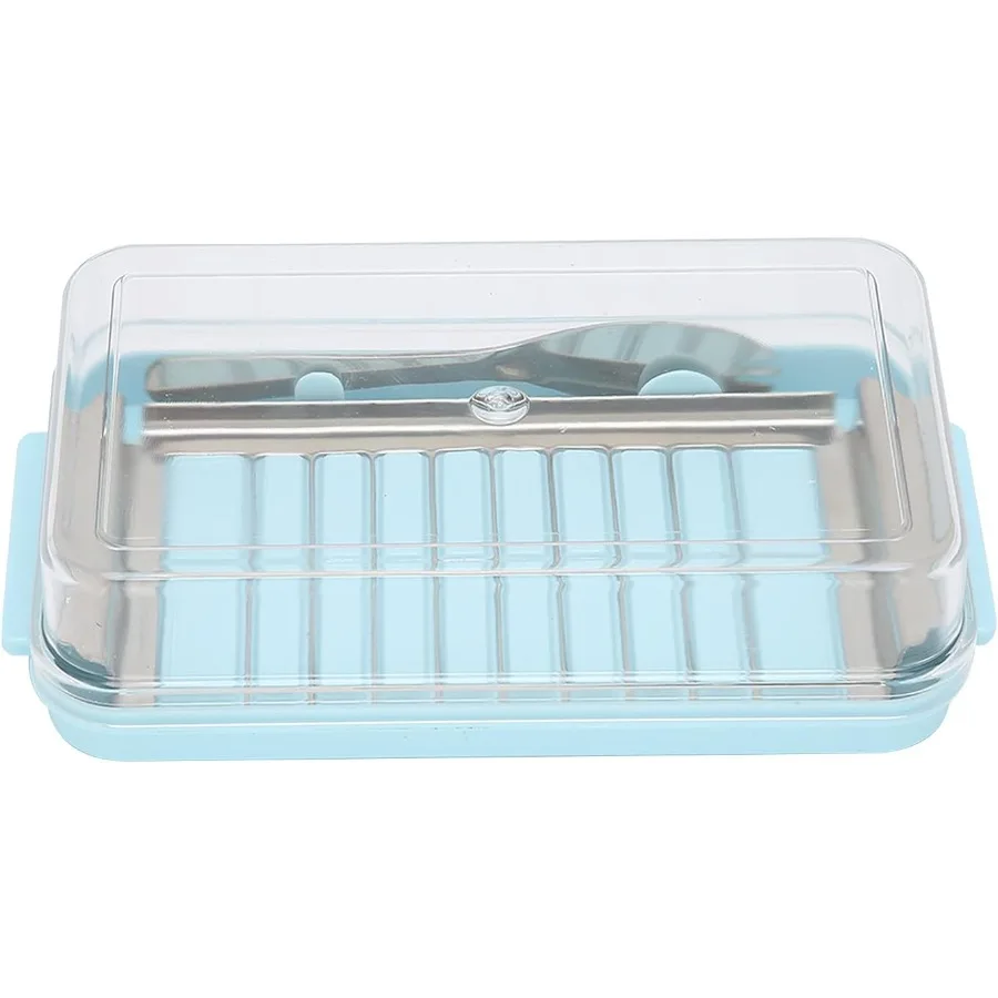 

Stainless Steel Butter Slicer Cutter with Transparent Cover for Easy Cutting and Storage Compact Kitchen Tool for Fresh Butter