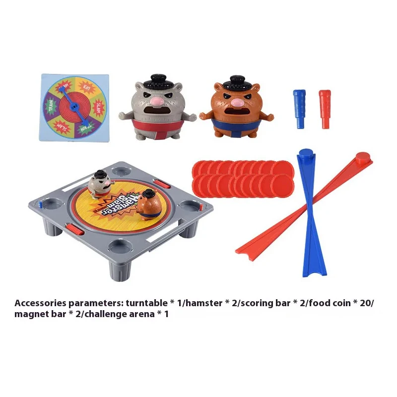 لعبة هامستر لطيف مصارعة معركة ساحة القتال ، حفلة عائلية للوالدين والطفل ، لعبة لوح تفاعلية ، هدية عيد الميلاد