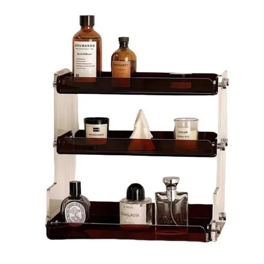 

Acrylic multi-layer cosmetic storage rack high-end desktop perfume multi-functional display stand