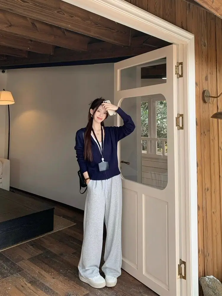 

Pullovers Womens Red Cozy Jirai Minimalist Look Soft Y2K Aesthetic Made Koisei Marron Moda Damer Turkey Cheap Pleats Crossing Bf