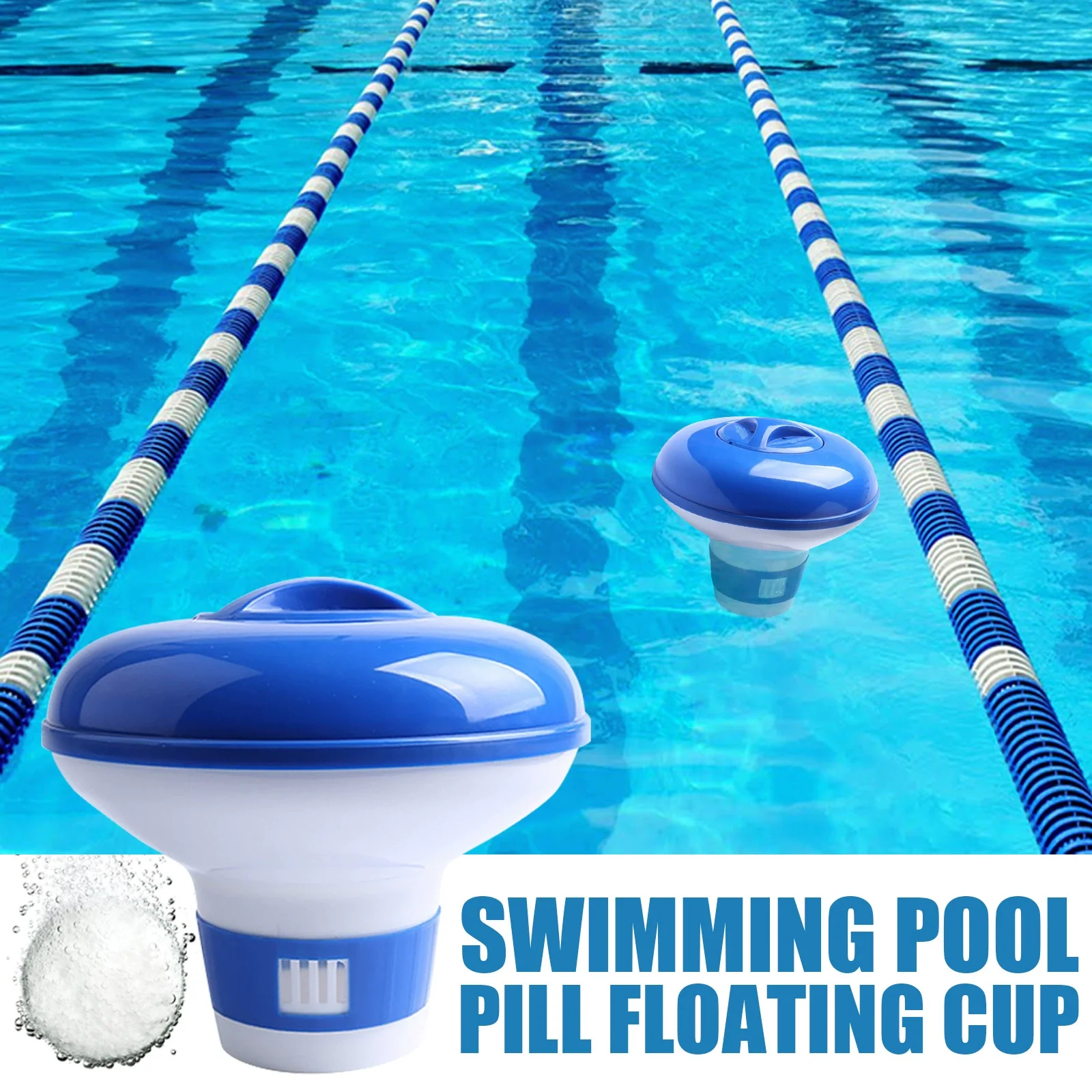 Floating Pool Automatic Chlorine Tablet Dispenser Pool Spa Floating Pill Disinfecting Box Floating Chlorine Dispenser Sterilizer