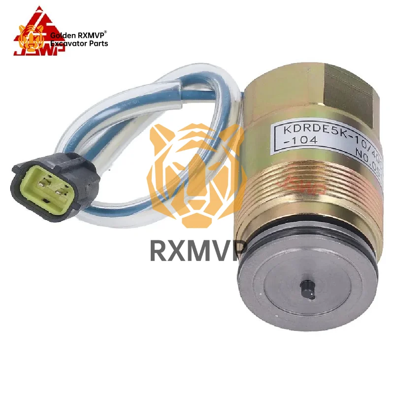 JSWP SK200 Hydraulic Pump Solenoid Valve Brass Excavator Solenoid Valve for KOBELCO Excavator parts