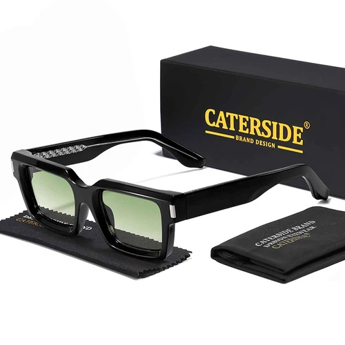 Imagen 2 del producto CATERSIDE, nuevas gafas de sol cuadradas Punk a la moda para hombre, diseño de marca, gafas de sol con montura pequeña, gafas de viaje para fiesta, regalo, elección Ideal