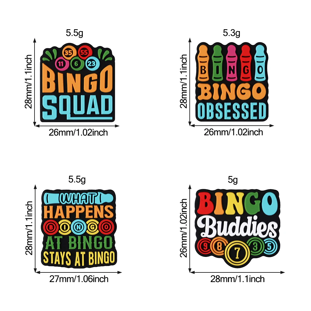 5/20/50 قطعة لطيف البنغو لعبة موضوع سيليكون الخرز لصنع المجوهرات تصاميم الخرز البؤري KeysChain لتقوم بها بنفسك القلم مطرز الإكسسوارات #6