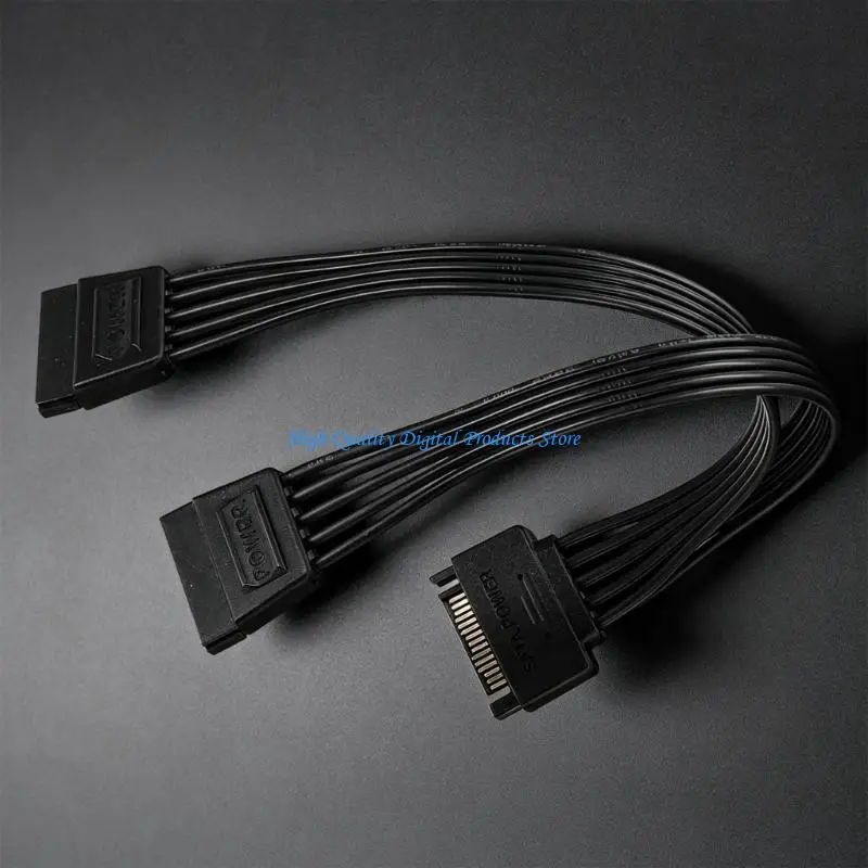 U2JE Reliable 15Pin Power Splitter Two Female Ends For HDD And Drive Power Extension