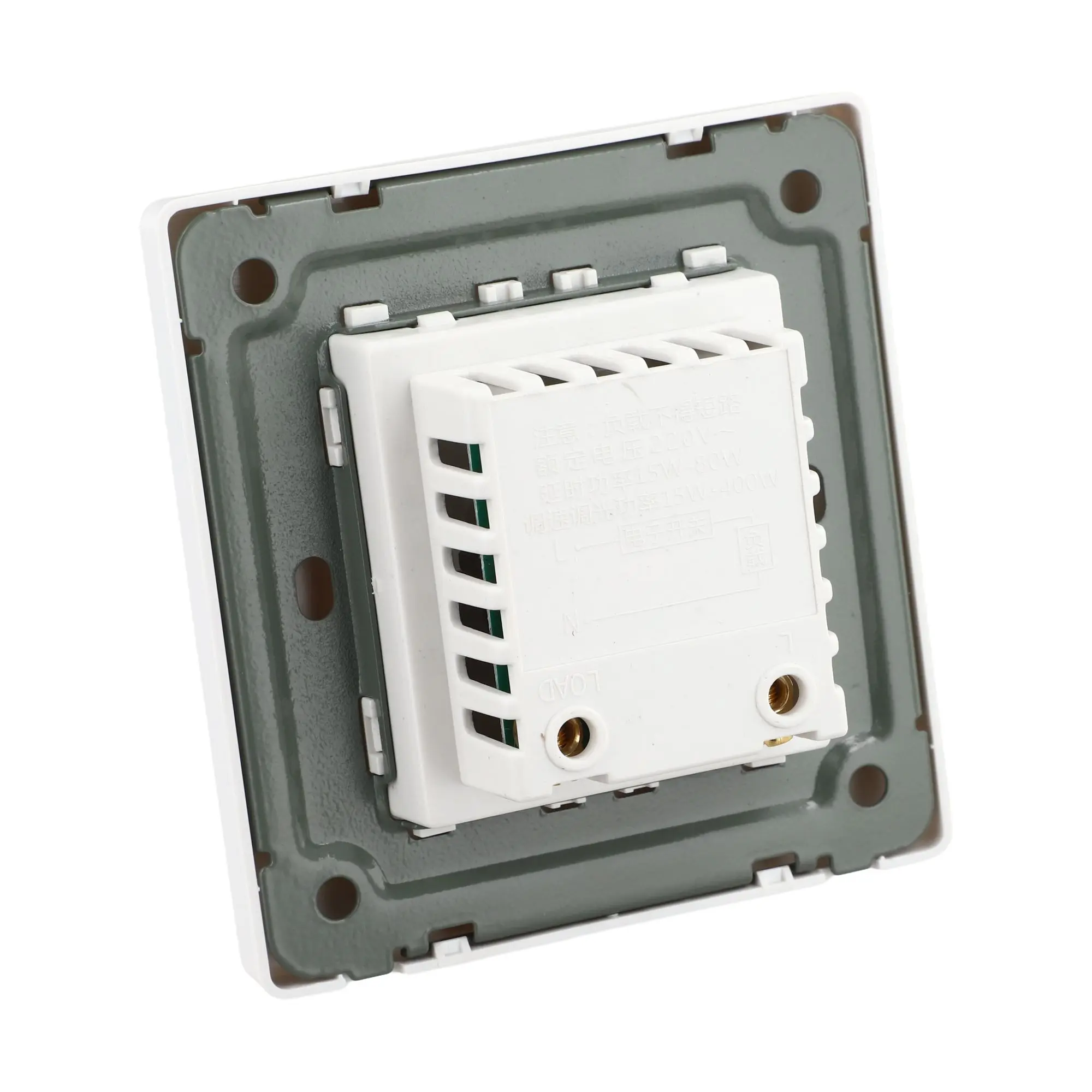 AC 220V Dimmer Switch for Lighting and Ceiling Fan Control with Wall Mount Button Compatible with Standard Installations