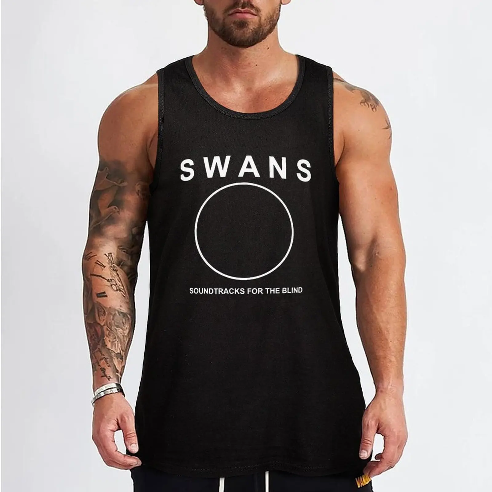 BEST SELLER - SWANS Band Logo Tank Top Dry Fit Athletic Tank Top Sleeveless Gym Workout Shirt