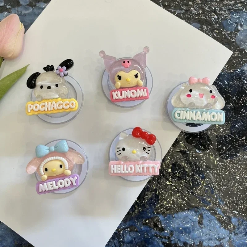 

Магнитный держатель Grip Tok Griptok, подставка для телефона, поддержка милого мультфильма Sanrio Hello Kitty для iPhone Samsung Magsafe Smart Tok