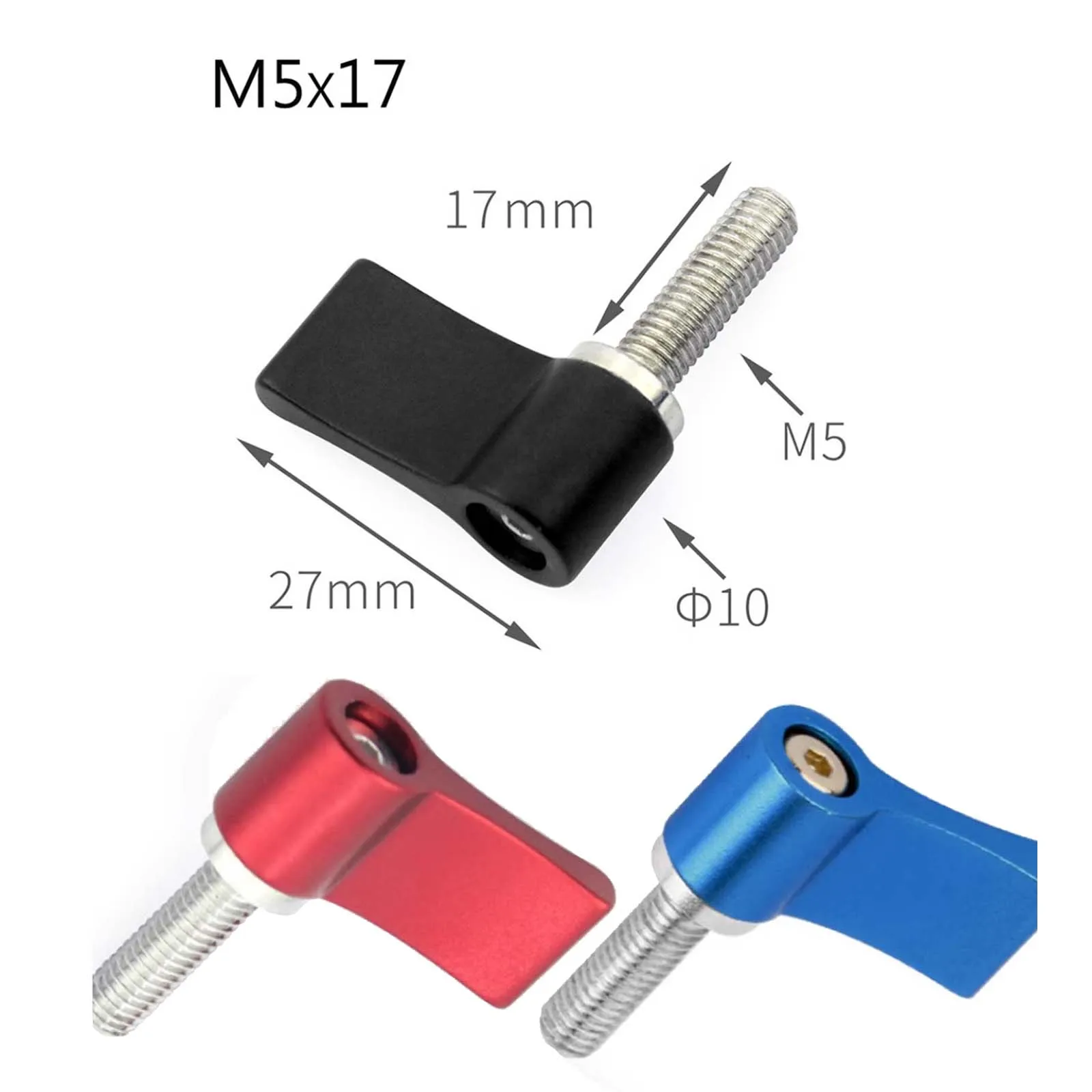 Adjustable Position Tightening Aluminum Alloy Handle Screw 7-Shaped Handle Screw Bolt L-Shaped Fastener Button Head