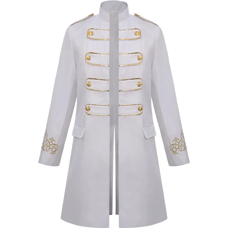 

Готические пальто, благородная вечеринка, униформа с вышивкой, мужской стимпанк, средневековый костюм для косплея, куртки принца в стиле панк, ретро, Vestido Renaissance