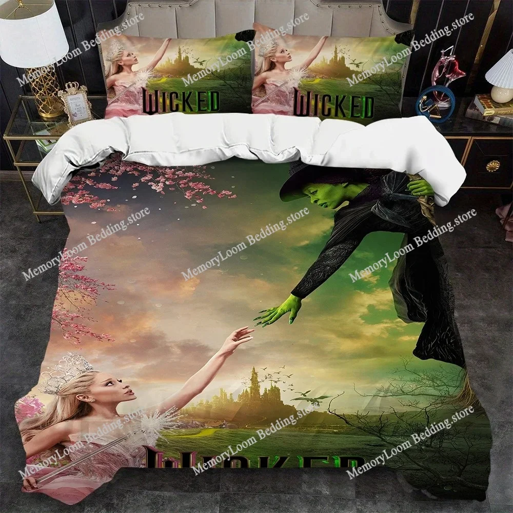 Movie W-Wicked 2024 Duvet Cover Set Home Style Bedding Soft Laundry Cotton Bed Student Dormitory Gift Home Textileextile