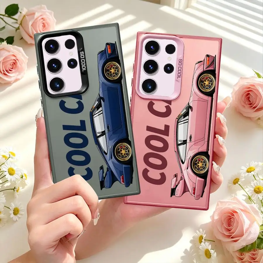 Creative Cool Car Phone Cover Case for Samsung Galaxy S26 S25 Note 20 Ultra S22 Ultra S25Edge S23 S24 FE S21 S20 FE