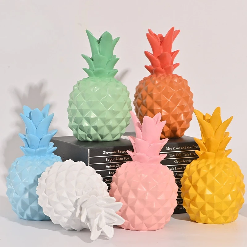 Resin Pineapple Table Decoration Fruit Crafts Living Room Restaurant Wine Cabinet Decorative Figurines Home Accessories