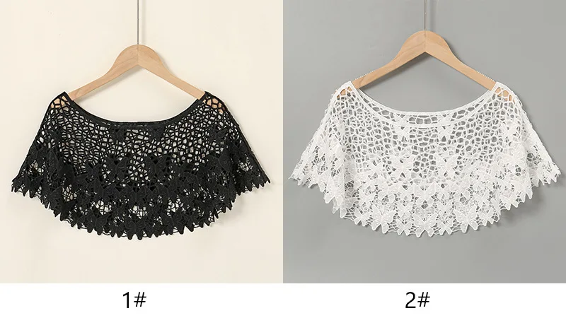 Hollow Lace Shawl Wrap Kerchief Evening Short Cape Elegant Bridal Shawl Bolero Vintage Cover Up for Dress Women Wrap Neckerchief