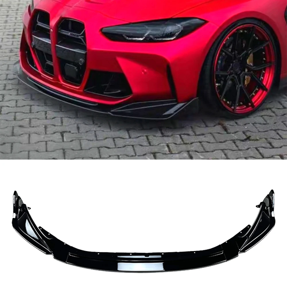 

For BMW M3 M4 G80 G82 2021 22 23 Front Bumper Lower Lip Spoiler Diffuser Splitter Body Kit Aprons Cover Guard Tuning Accessories