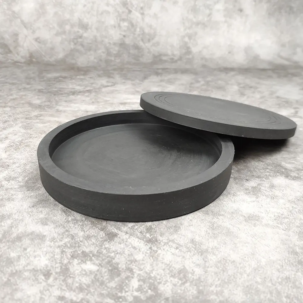 

4 Inch Round Traditional Inkstone with Cover Exquisite Craftsmanship Smooth Inner Surface for Efficient Ink Grinding Portable