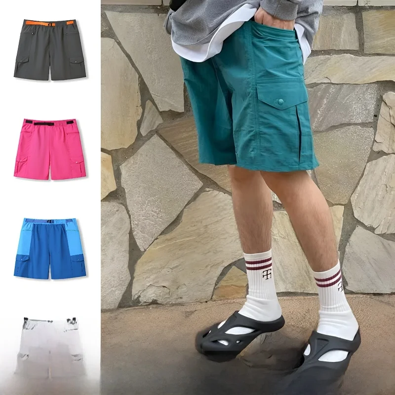 

Dopne Color Loose Fit orts Adjustable Bule Summer Breathable Tear Resistant Men's Women's Casual Straight Leg Pants