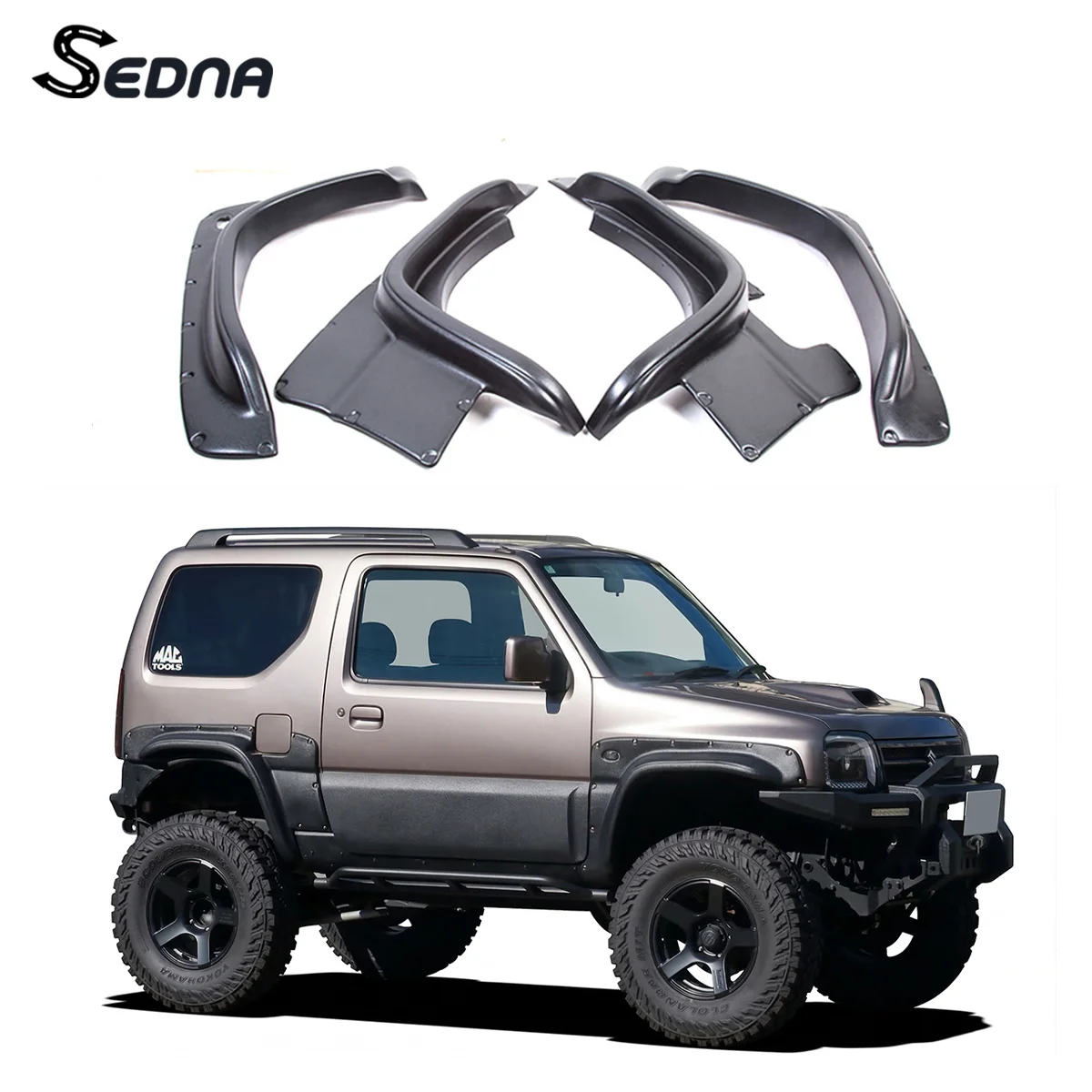 For Suzuki Jimny JB23 JB33 JB43 1998-2018 Fender Flares ABS Wheel Arch Wheel Eyebrow Car Guard Exterior Parts Accessories