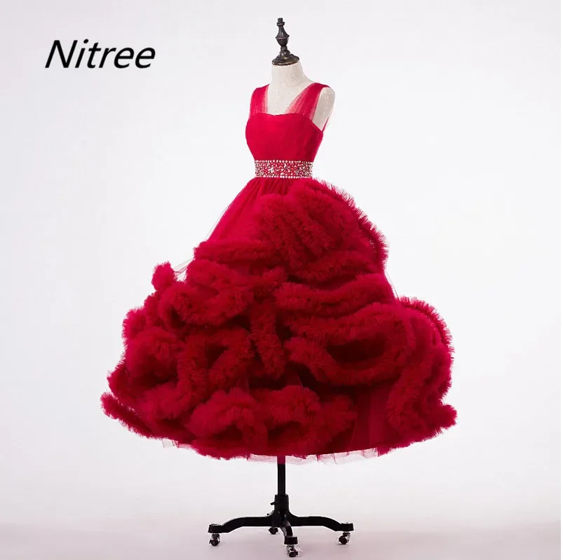 Cute Flower Girls Dresses Ball Gown Multi Colors Princess Birthday Party Gowns Performance Costumes