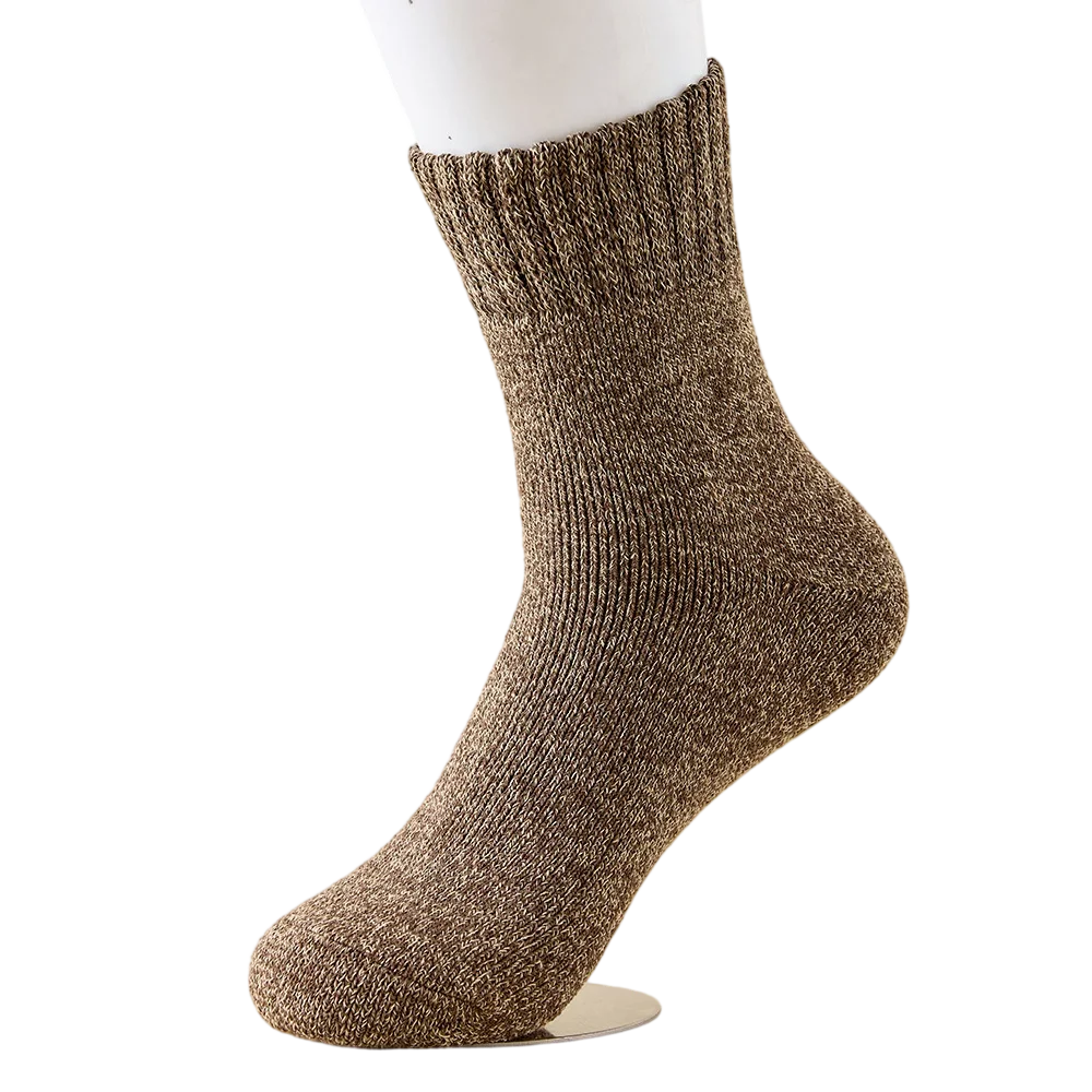 5 Paar/Lot Herren Winter Superdick Thermosocken Wolle Herren Damen Einfarbige Hochwertige Wollsocken Kälte- und Schneeschutz Warme Wollsocken – Detail 7