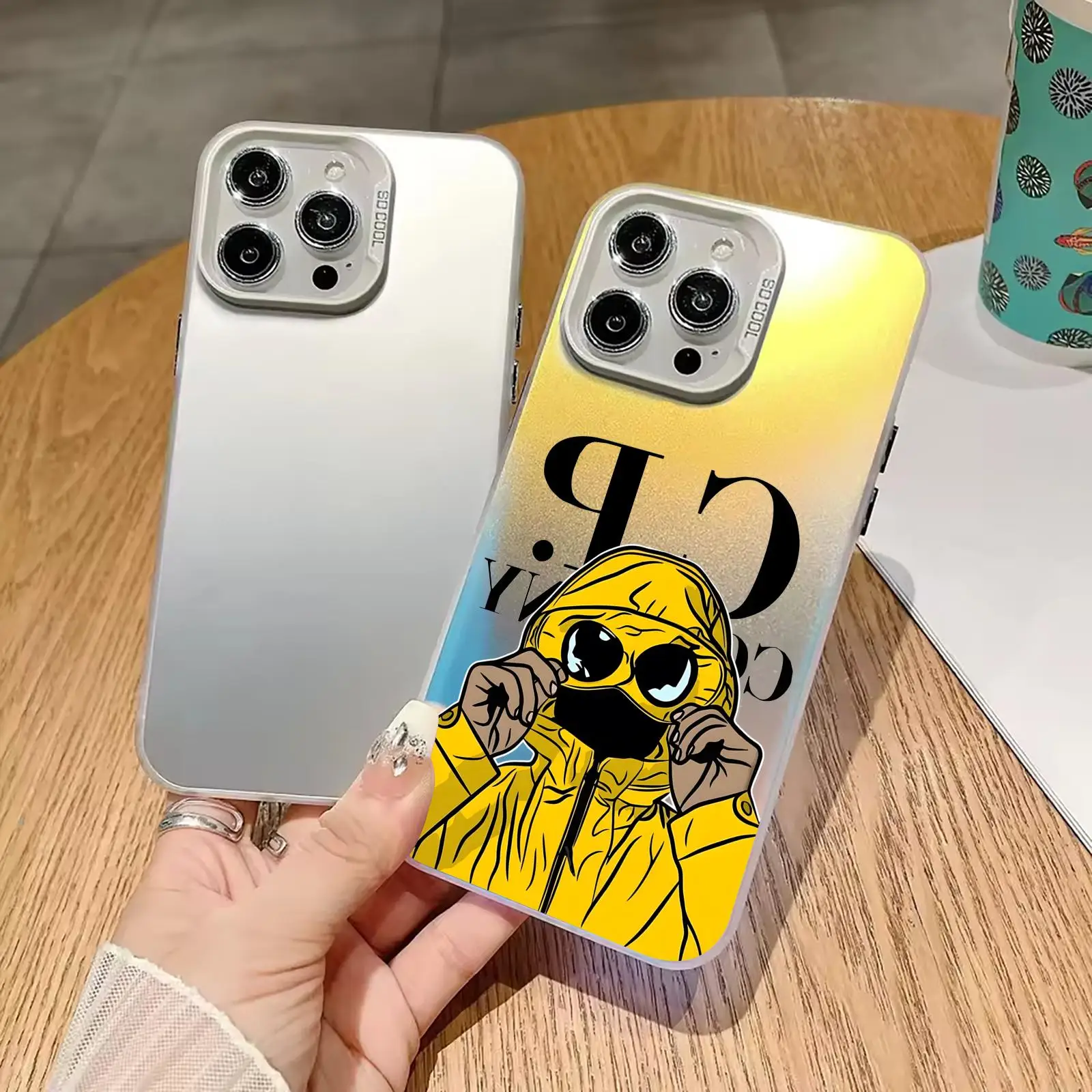 C-p-s Senior Cool Handyhülle Silber IMD Handyhülle für iPhone 17 16 15 14 13 12 11 Air Pro Max Luxus C-ComPany Stoßfeste Hülle