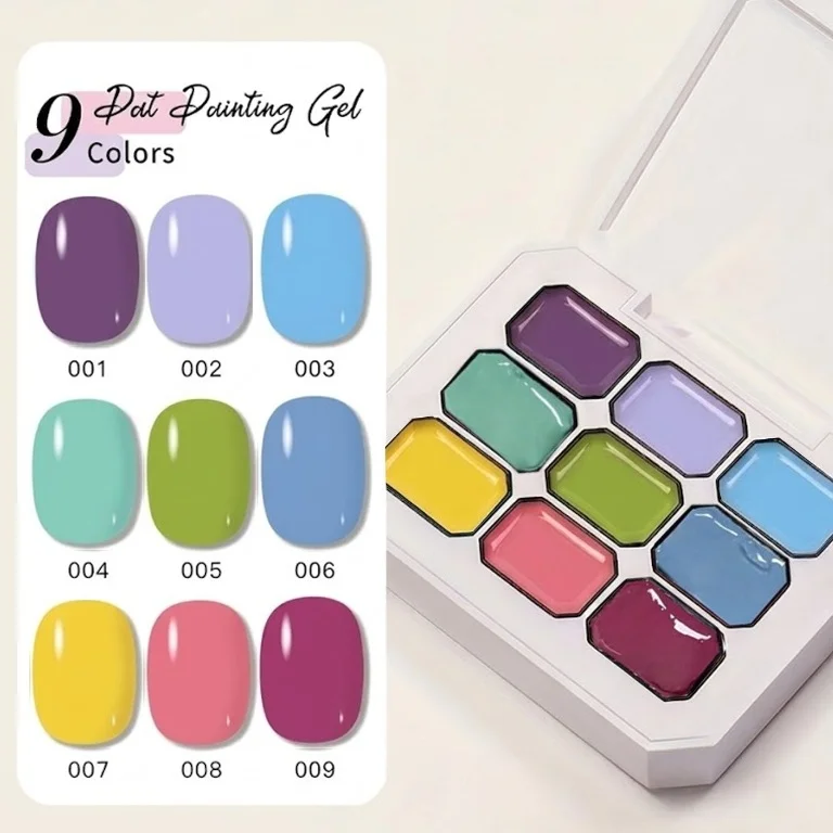 Vintage Morandi Multi-color Solid Nail Paint Gel 9 Shades Patting Gel UV Curing Pigment For Hand Painted Nails